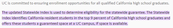 [미국대학 입시] UC Admisssion의 한 방법인 상위 9%의 고등학생에게 주어진다는 Statewide Gurantee란 무엇인가?